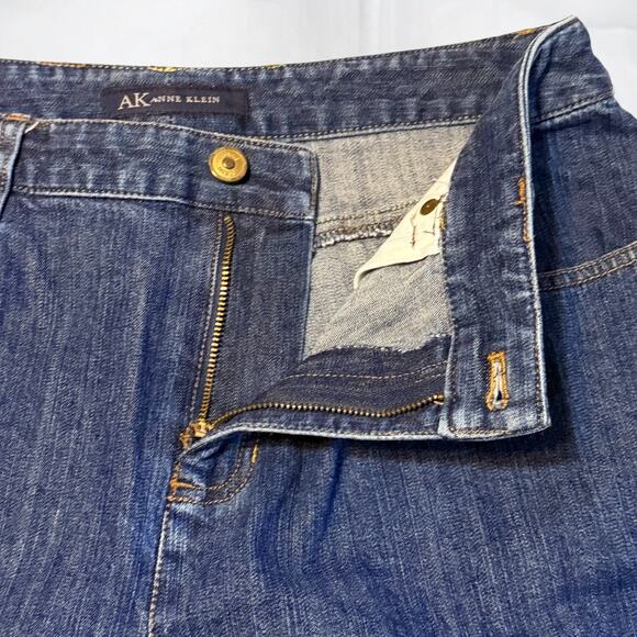 Anne Klein High Rise Bootcut Jeans Blue Size 12 Stretch Denim - Picture 4 of 8